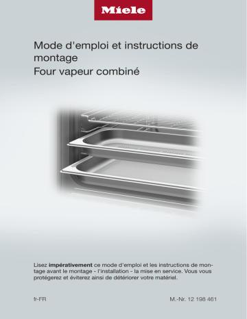 Miele DGC 7460 HC Pro Four vapeur combiné Cuisson à la vapeur Manuel utilisateur | Fixfr