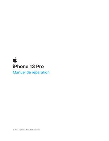 Mode d'Emploi iPhone 13 Pro Manuel utilisateur | Fixfr