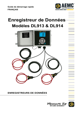 AEMC DL913 and DL914 Guide de démarrage rapide