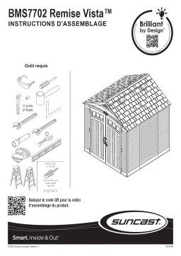 Suncast BMS7702 Vista® 7 ft. x 7 ft. Storage Shed Manuel utilisateur