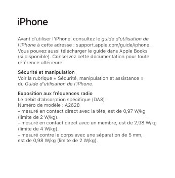 Mode d'Emploi iPhone 13 Mini Manuel utilisateur | Fixfr