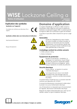 Swegon WISE Lockzone Ceiling a Une information important