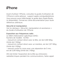 Mode d'Emploi iPhone SE 3eme Génération Mode d'emploi