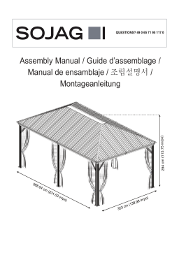 Sojag Pavillon Marsala 12 x 20 Mode d'emploi