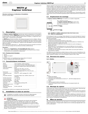 elsner elektronik WGTH gl Manuel utilisateur | Fixfr