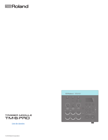 Roland TM-6 PRO Trigger Module Fiche technique | Fixfr