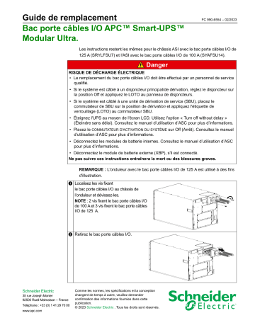 Schneider Electric Smart-UPS Modular Ultra Mode d'emploi | Fixfr