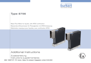 Burkert 8756 Mass flow controller Manuel utilisateur | Fixfr