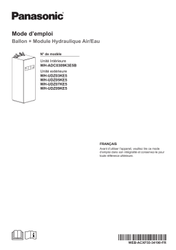 Panasonic WHADC0309K3E5B Mode d'emploi