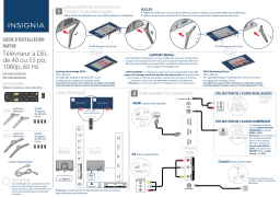 Insignia NS-40D420NA20 40" Class - LED - 1080p - HDTV Guide d'installation rapide