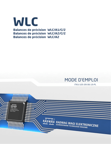 RADWAG WLC 10/A2.IO Precision Balance Manuel utilisateur | Fixfr