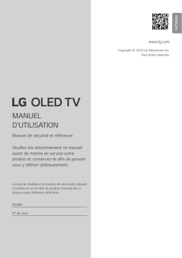 LG OLED EVO G2 4K 77 POUCES OLED77G26LA (2022) TV LCD/LED/OLED Manuel du propriétaire