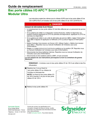 Schneider Electric Smart-UPS Modular Ultra Mode d'emploi | Fixfr