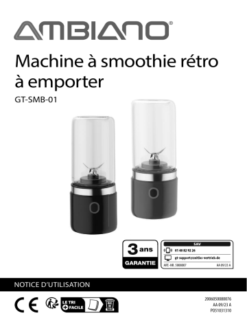 Ambiano GT-SMB-01 Portable Smoothie Maker Manuel utilisateur | Fixfr