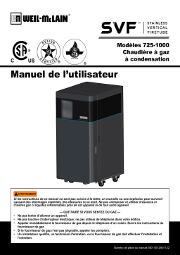 Weil-McLain SVF Stainless Vertical Firetube (1000 MBH) Commercial Boiler Manuel utilisateur