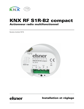 Elsner KNX RF S1R-B2 compact Manuel utilisateur | Fixfr