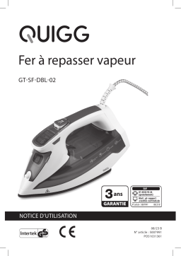 Quigg GT-SF-DBL-02 Steam Iron Manuel utilisateur