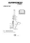 GARDEO PRO GFBV10T106 FENDEUR DE BUCHES VERTICAL Manuel du propri&eacute;taire