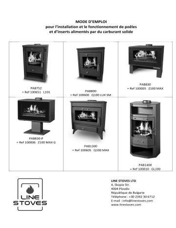 Warm Tech PAB830-P POELE A BOIS 8.3KW Manuel du propriétaire | Fixfr