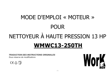 WORKMEN WMWC13-250TH NETTOYEUR HAUTE PRESSION THERMIQUE Manuel du propriétaire | Fixfr