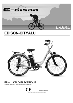 Edison EDISON-CITYALU VELO ELECTR. 26' Manuel du propriétaire