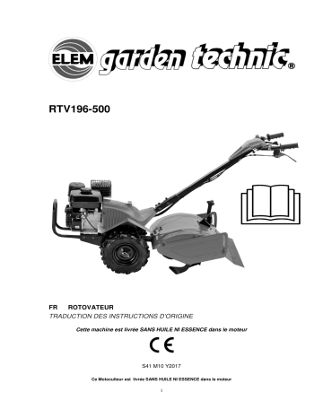 Elem Garden Technic RTV196-500 ROTOVATEUR Manuel du propriétaire | Fixfr