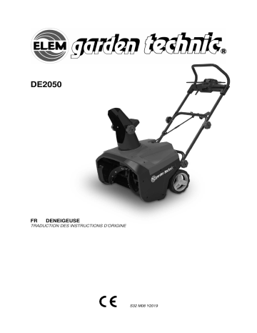 Elem Garden Technic DE2050 DENEIGEUSE Manuel du propriétaire | Fixfr