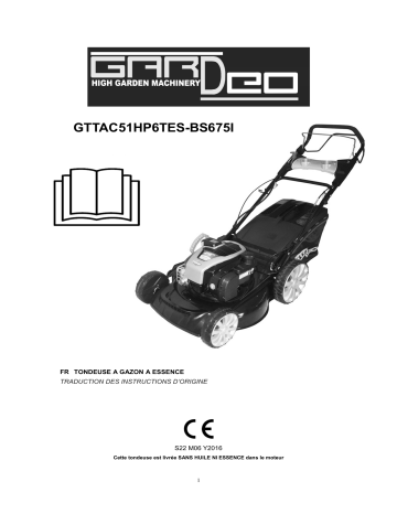 Gardeo GTTAC51HP6TES-BS675I TONDEUSE Manuel du propriétaire | Fixfr