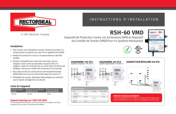 RectorSeal RSH-60 VMD Surge Protective Device Mode d'emploi | Fixfr