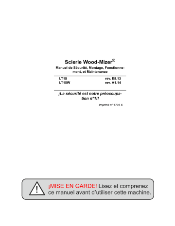 Wood-mizer LT15 Manuel du propriétaire | Fixfr