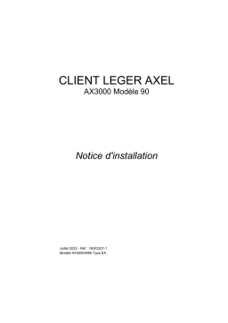 Axel 90 Guide d'installation