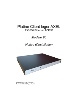 Axel 95 Guide d'installation