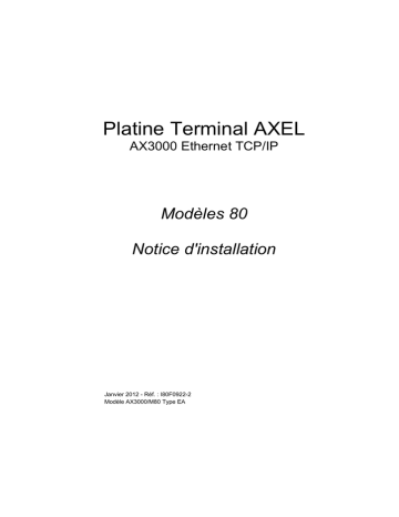 Axel 80 Guide d'installation | Fixfr