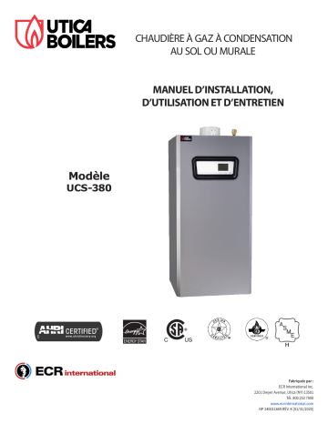 UTICA BOILERS UCS 380 Modulating Condensing Gas Boiler Manuel du propriétaire | Fixfr