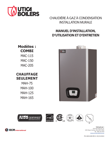 MAH | UTICA BOILERS MAC Combi Modulating Condensing Gas Boiler Manuel du propriétaire | Fixfr