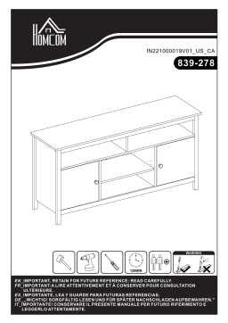 HOMCOM 839-278 65 Inch TV Stand Mode d'emploi