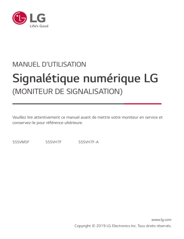 LG 55SVH7F-A Manuel utilisateur | Fixfr