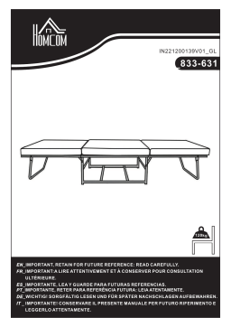 HOMCOM 833-631 2 In 1 Sofa Bed Mode d'emploi