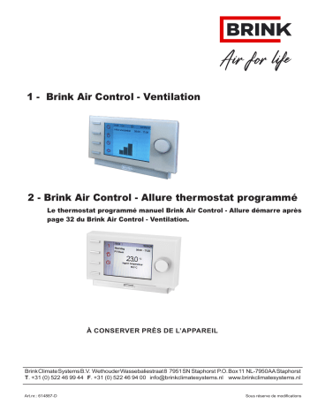Brink AIR Control Guide d'installation | Fixfr