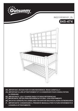 Outsunny 845-474 47'' Wooden Raised Garden Bed Mode d'emploi