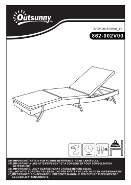 Outsunny 862-002V00BN Patio Chaise Lounge Mode d'emploi