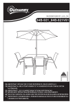 Outsunny 84B-921CG 8 Piece Patio Dining Set Mode d'emploi