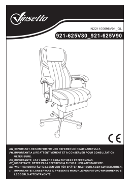 Vinsetto 921-625V80GY High-Back Massaging Office Chair Reclining Office Chair Mode d'emploi