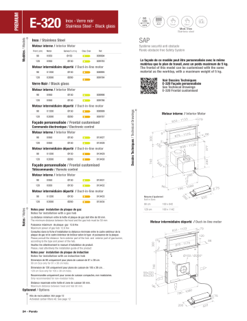 Pando E-320 Integration Hood Information produit | Fixfr