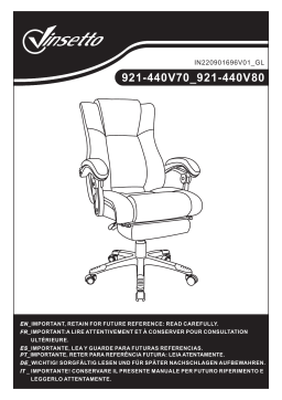 Vinsetto 921-440V80 Executive High Back Office Chair Executive Computer Desk Chair Mode d'emploi