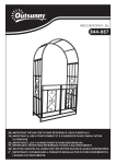 Outsunny 844-087V00CG 81&quot; Metal Garden Arbor Mode d'emploi