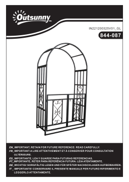 Outsunny 844-087V00CG 81" Metal Garden Arbor Mode d'emploi