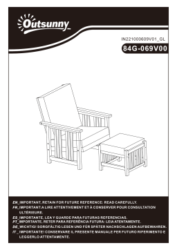 Outsunny 84G-069V00ND 2-Piece Outdoor Patio Furniture Set Mode d'emploi