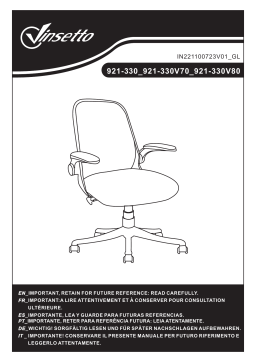 Vinsetto 921-330V80PK Linen-Touch Fabric Office Desk Chair Swivel Task Chair Mode d'emploi