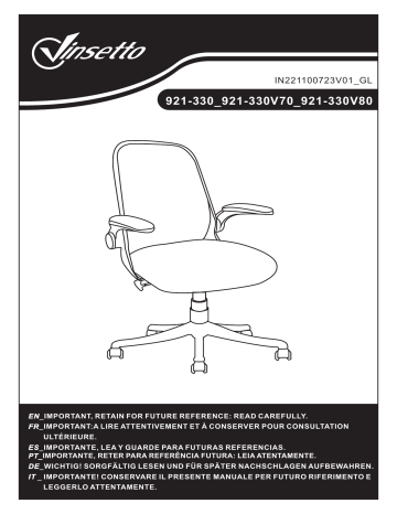 921-330V80GY | Vinsetto 921-330V80PK Linen-Touch Fabric Office Desk Chair Swivel Task Chair Mode d'emploi | Fixfr